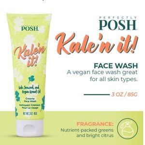 New Sealed Perfectly Posh 3 Oz Kale’n It Creamy Vegan Facewash All Skin Types